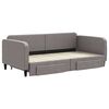 vidaXL Sofa rozsuwana z szufladami, taupe, 100x200 cm, tkanina