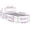 vidaXL Ramka łóżka Naturalny 75 x 190 cm Lite drewno sosnowe