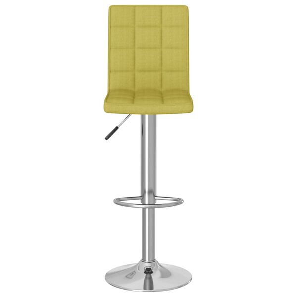 vidaXL Stołek barowy, zielony, obity tkaniną