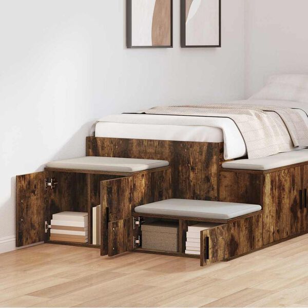 vidaXL Szafka do przechowywania 2 pcs Dąb wędzony 127 x 41 x 40 cm