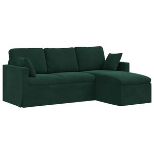 vidaXL Sofa Ciemna zieleń 198 x 134 x 80 cm Aksamit