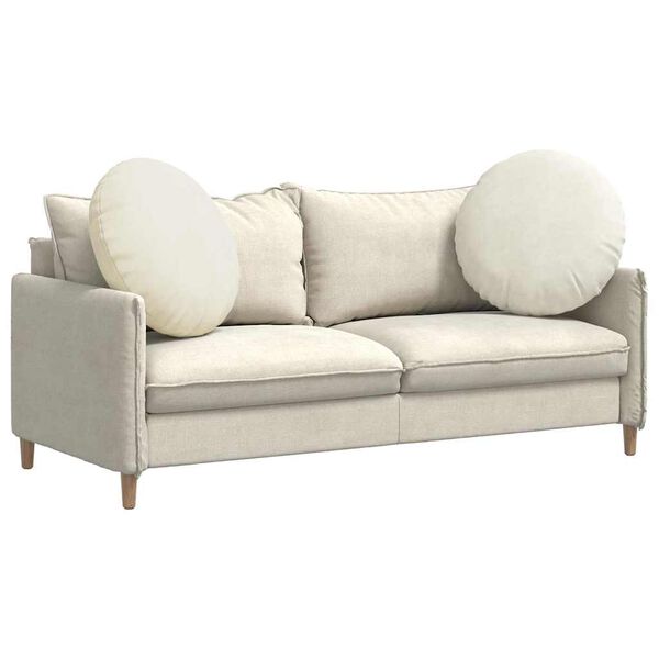 vidaXL Poduszki na siedziska 2 pcs Kremowy &Oslash; 80 x 29 cm Aksamit