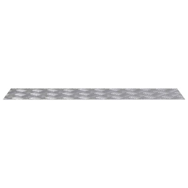 vidaXL Stopień Prostokątny 2 pcs Srebrny 100 x 25 cm Aluminium