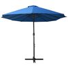 vidaXL Parasol ogrodowy na słupku aluminiowym, 460 x 270 cm, niebieski