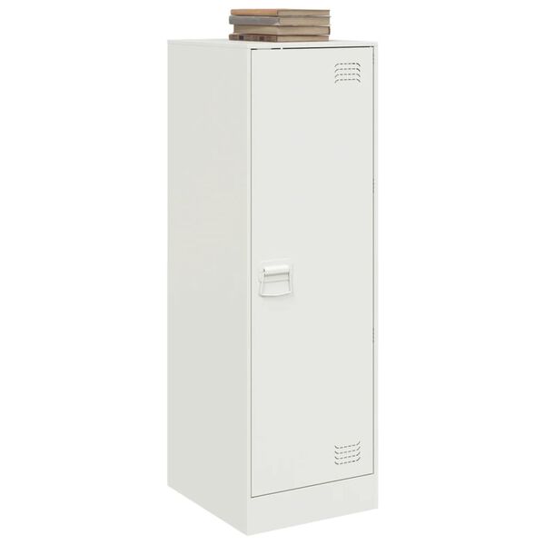 vidaXL Szafka, biała, 34,5x39x107 cm, stal