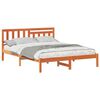 vidaXL Ramka ł&oacute;żka Woskowy Brąz 150 x 200 cm Lite drewno sosnowe
