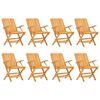 vidaXL Krzesła składane 8 szt. 61x67x90 cm Drewno lite Teak