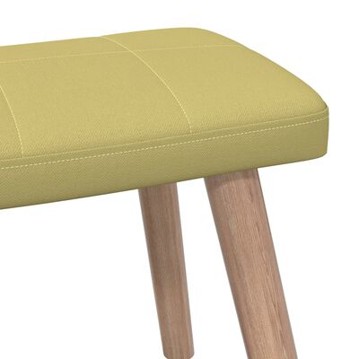 vidaXL Fotel z podnóżkiem, zielony, obity tkaniną