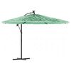 vidaXL Parasol ogrodowy na stalowym słupku, zielony, 269x269x235 cm