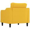 vidaXL Fotel, jasnoż&oacute;łty, 60 cm, obity tkaniną