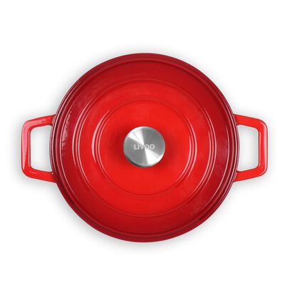 Livoo Naczynie do zapiekania, okrągłe, 24 cm, 4 L, czerwone