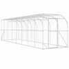 vidaXL Kurnik przy ścianie srebrny 600 x 150 x 215 cm Stal ocynkowana