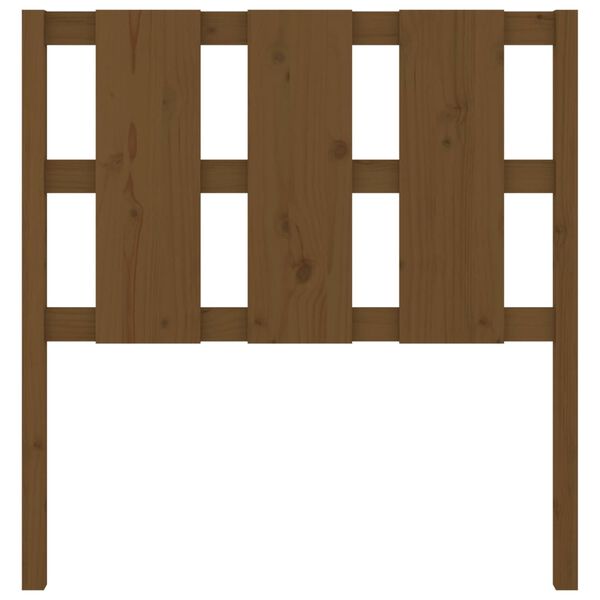 vidaXL Wezgłowie łóżka, miodowy brąz, 105,5x4x100 cm, lita sosna