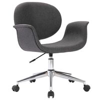 vidaXL Krzesło biurowe, obrotowe, szara, tkanina