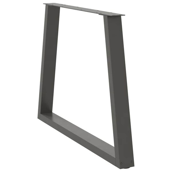 vidaXL Nogi do stołu jadalnego w kształcie litery V 2 szt. Antracyt 90x(72-73,3) cm Stal