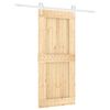 vidaXL Drzwi przesuwne Naturalne i białe 90 x 210 cm