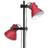 vidaXL Lampa stojąca, 25 W, postarzany czerwony, 25x25x90/160 cm, E27