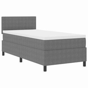 vidaXL Ł&oacute;żko z sprężyną LED Jasnoszary i biały. 80 x 200 cm