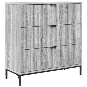 vidaXL Bufet Szary Sonoma 79,5 x 33 x 82 cm Materiał drewnopochodny