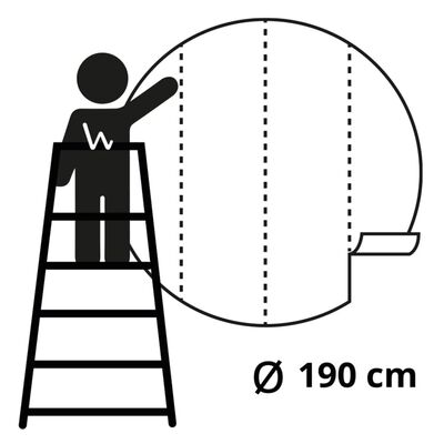 WallArt Okrągła fototapeta Almond Blossom, 190 cm