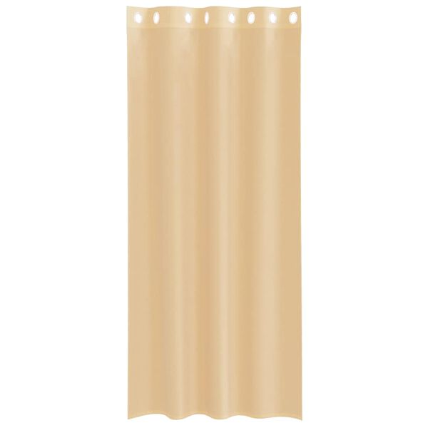 vidaXL Zasłony woalowe z przelotkami 2 szt. Piaskowe