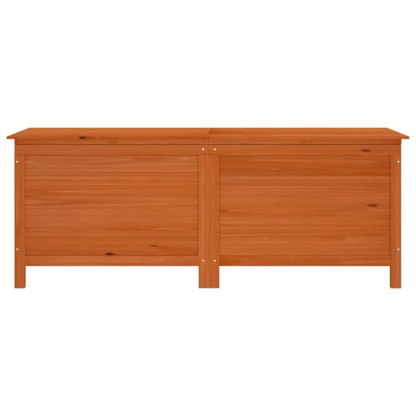 vidaXL Skrzynia ogrodowa, brąz, 150x50x56,5 cm, lite drewno jodłowe