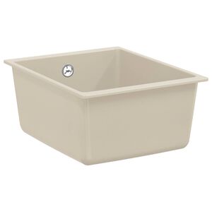 vidaXL Zlew 80% Kwarc i 20% Żywica 370 x 460 mm Beżowy