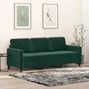 vidaXL Sofa 3-osobowa, ciemnozielony, 180 cm, obita aksamitem