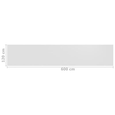 vidaXL Parawan balkonowy, biały, 120x600 cm, HDPE
