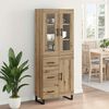 vidaXL Highboard 2 pcs Dąb rzemieślniczy Materiał drewnopochodny