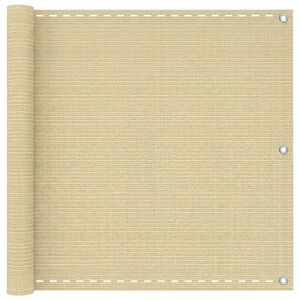vidaXL Ekran balkonowy Prostokątny 75 x 800 cm HDPE i aluminium Beżowy