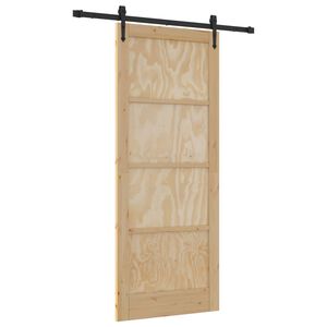 vidaXL Drzwi przesuwne ORKDAL 86 x 211 cm Lite drewno sosnowe
