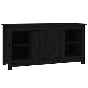 vidaXL Szafka pod telewizor, czarna, 103x36,5x52 cm, drewno sosnowe
