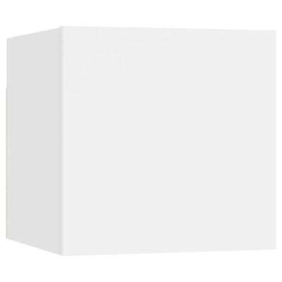 vidaXL Wiszące szafki telewizyjne, 4 szt., białe, 30,5x30x30 cm