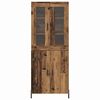 vidaXL Highboard Montowane na ścianie Stare drewno 69,5 x 34 x 180 cm