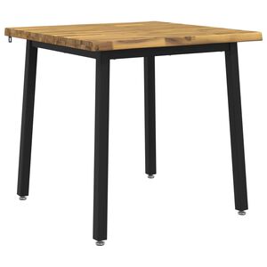 vidaXL 60 x 55 x 75 cm Lite Drewno Akacji biały i czarny Prostokątny