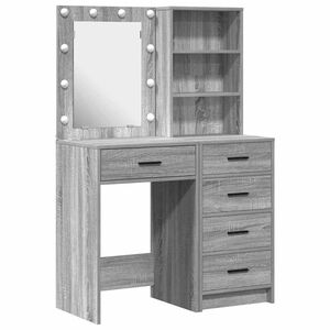 vidaXL Toaletka 2 szt. Szary 50 x 41 x 135 cm Drewno inżynieryjne