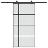 vidaXL Drzwi przesuwne a akcesoriami, 102,5x205 cm, ESG i aluminium