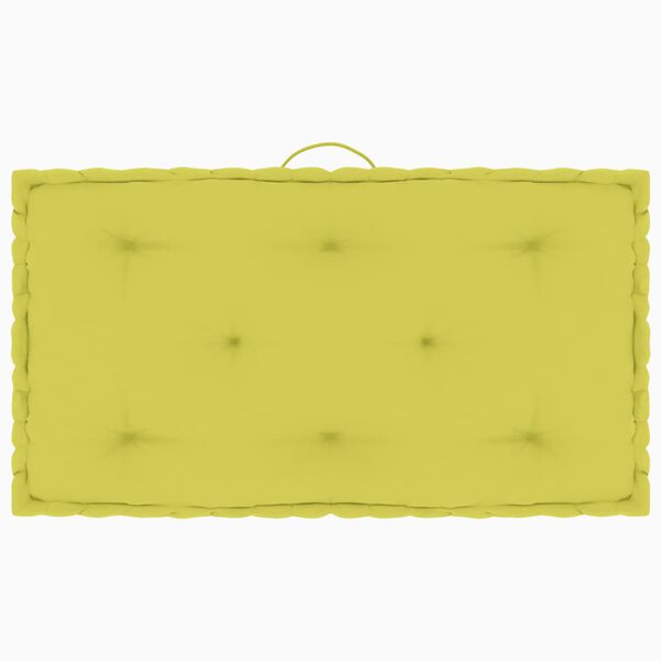 vidaXL Poduszki na podłogę lub palety, 7 szt., zielone, bawełniane