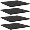 vidaXL P&oacute;łka na książki 3 poziomy 4 pcs 40 x 40 x 1,5 cm Czarny