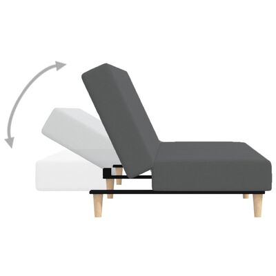 vidaXL 2-osobowa sofa z podnóżkiem, jasnoszara, tapicerowana tkaniną