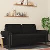 vidaXL Sofa 2-osobowa, czarna, 140 cm, tapicerowana aksamitem