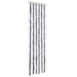 vidaXL Zasłona przeciwko owadom, szarość i biel, 56x185 cm, szenil