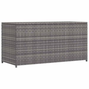 vidaXL Skrzynia ogrodowa, szara, 120 x 50 x 60 cm, rattan PE