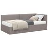 vidaXL Rama Ł&oacute;żka Narożnego z Materacem 2 szt. Ciemnoszary 90 x 190 cm
