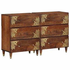 vidaXL Bufet 2 szt. 60 x 33 x 75 cm Drewno z mango miodowy brąz