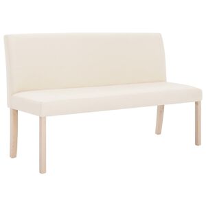 vidaXL Ławka, 139,5 cm, kremowa, poliester
