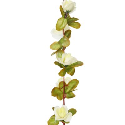 vidaXL Sztuczne girlandy kwiatowe, 6 szt., białe, 250 cm