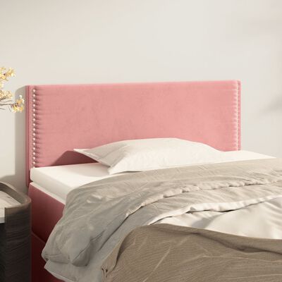 vidaXL Zagłówek do łóżka, różowy, 80x5x78/88 cm, aksamit