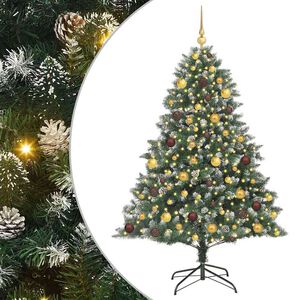 vidaXL Sztuczna choinka z podstawą Zielony 180 cm PVC, plastik i stal